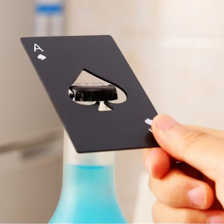 Bottle opener ( Ace of spades ) - stainless steel - Black Bottle opener ( Ace of spades ) - stainless steel - Black