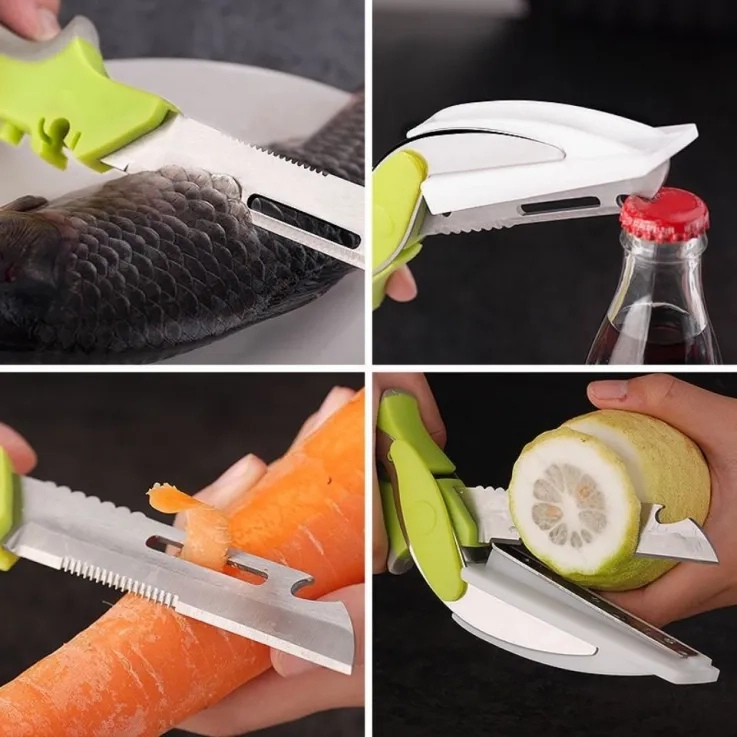 Stainless steel scissors 6-in-1